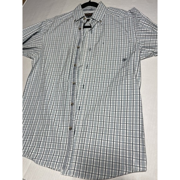 Ariat Pro Series Mens‎ Long Sleeve Plaid Button Up Shirt Size S/P - Picture 7 of 11